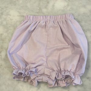 Lavender gingham ruffle shorts